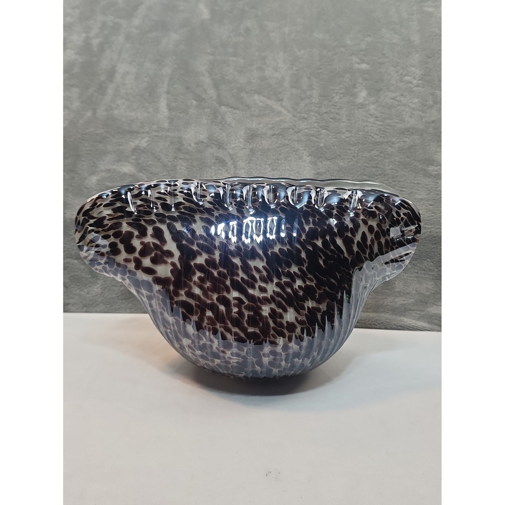 Mikasa Style Blown Glass Shell With Inner Pearl Nautical Beach Decor